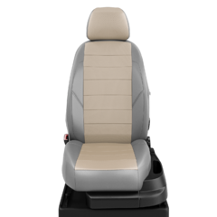 Авточехлы для Skoda Roomster с 2010-н.в. джип Второй ряд три кресла-трансформеры, 5 подголовников