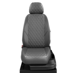 Авточехлы для Nissan Terrano 3 с 2014-2016 джип Задние спинка и сиденье единые, 4-подголовника. ( БЕЗ AIR-Bag перед сиденья)